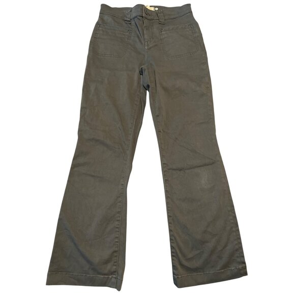 Madewell Mid-Rise Kick Out Jeans Womens Size 26 Gray Cotton Blend Crop - Picture 1 of 8